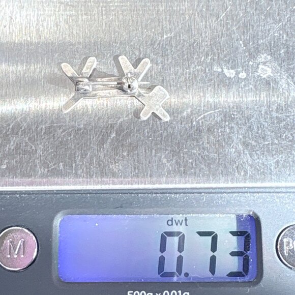 VTG Sterling Silver 925 Dog Arrow Native American Brooch Size 0.75" Length - Picture 8 of 8